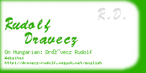 rudolf dravecz business card